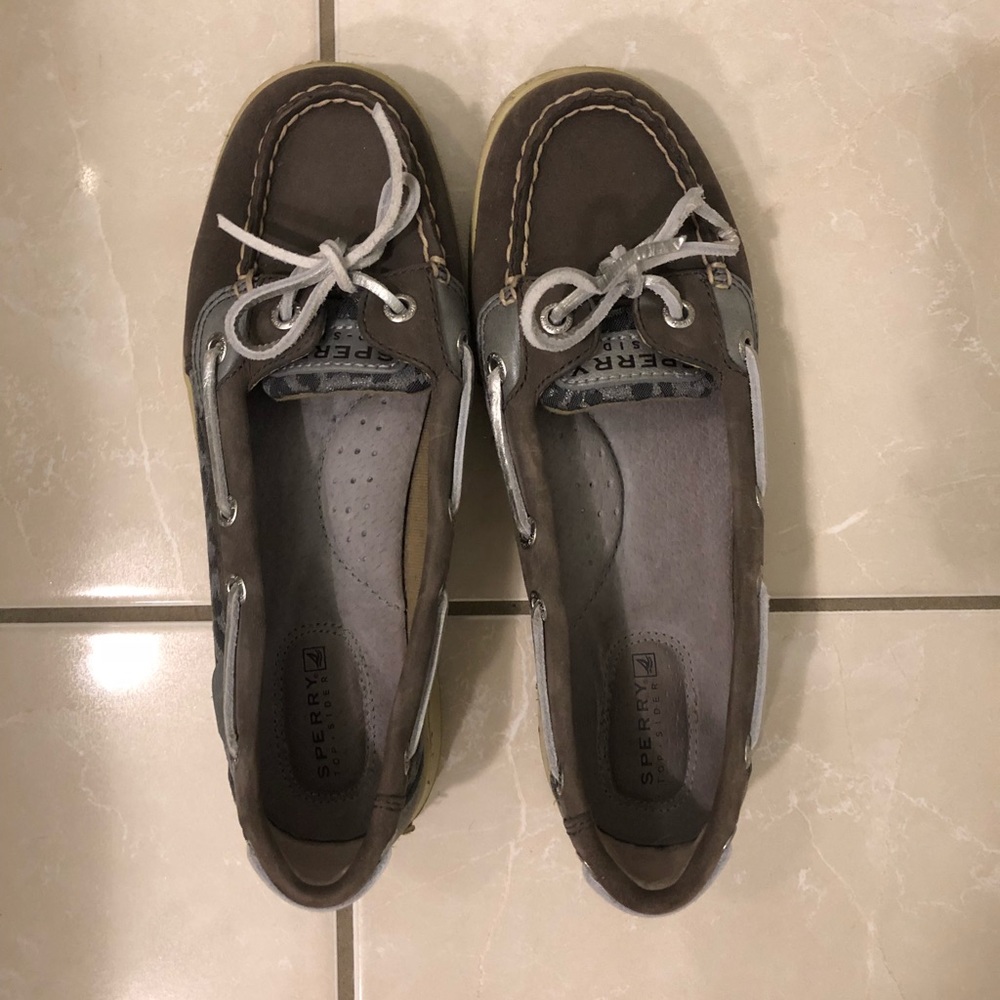 Sperry Top-Sider Angelfish Boat Shoe Grey Leopard